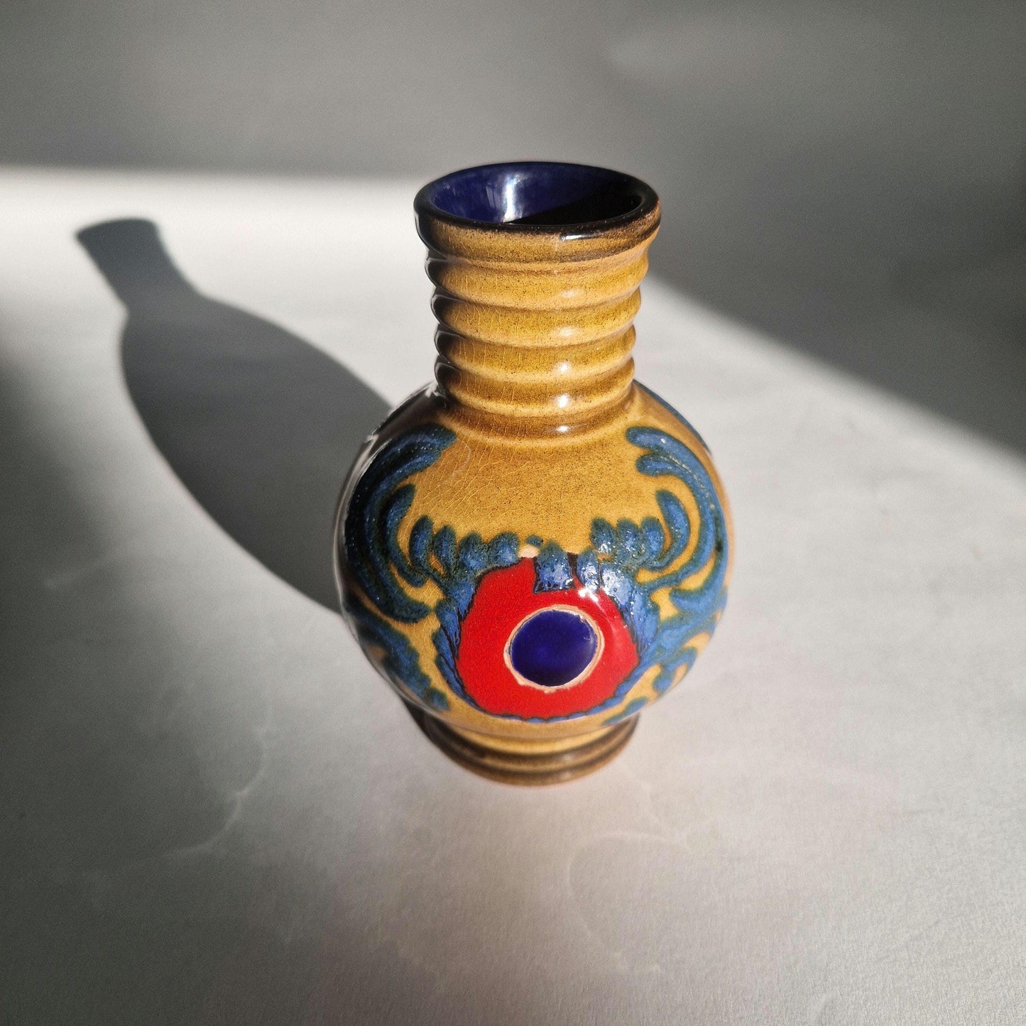 Vintage Marei Keramik Vase with Fat Lava Glaze. Mid Century