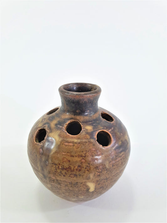 Vintage Cornish Anchor Studio Pottery Posy Vase by John Buchanan, St Ives. c1971-75