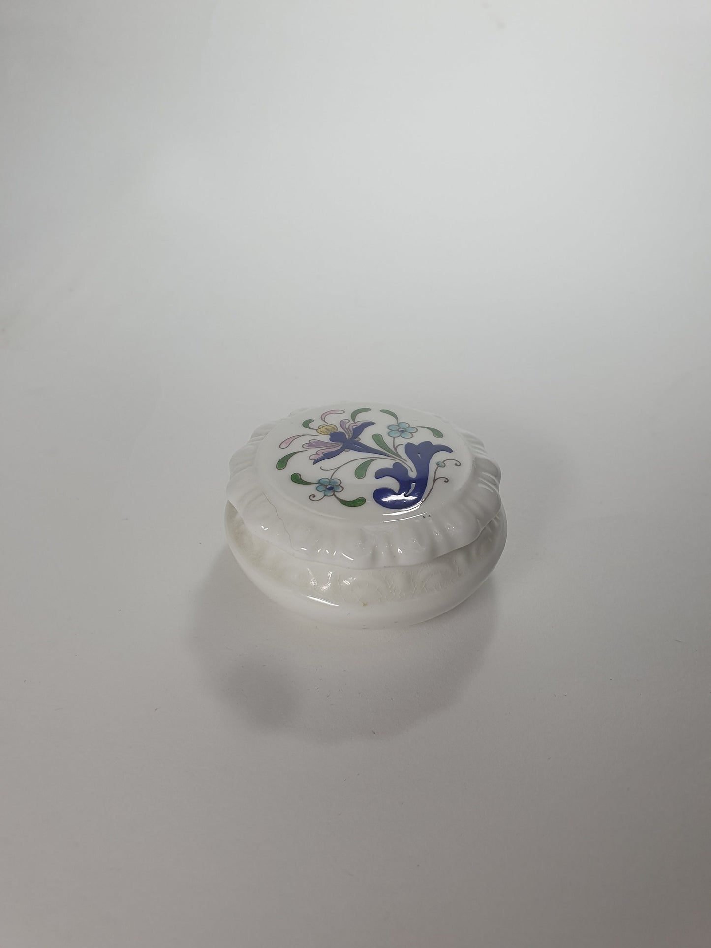 Coalport 'Pageant' Porcelain Pill Box: Floral Trinket Pot, 1970s Collectible