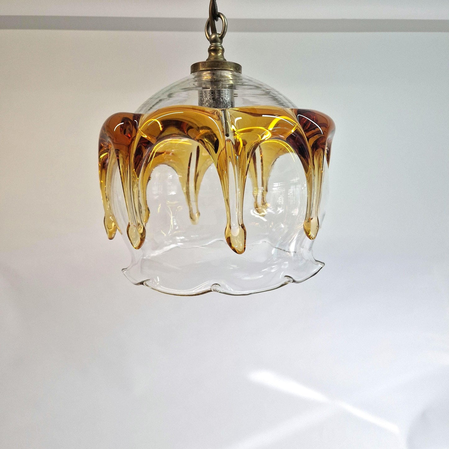 Unique Vintage Carlo Nason Mazzega Glass Lampshade. Murano Glass. Mid Century
