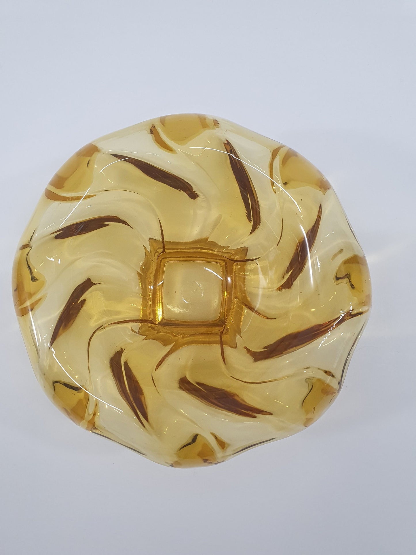 Smoky Amber, Art Deco, Bagley Equinox Glass Posy Vase - 1930s
