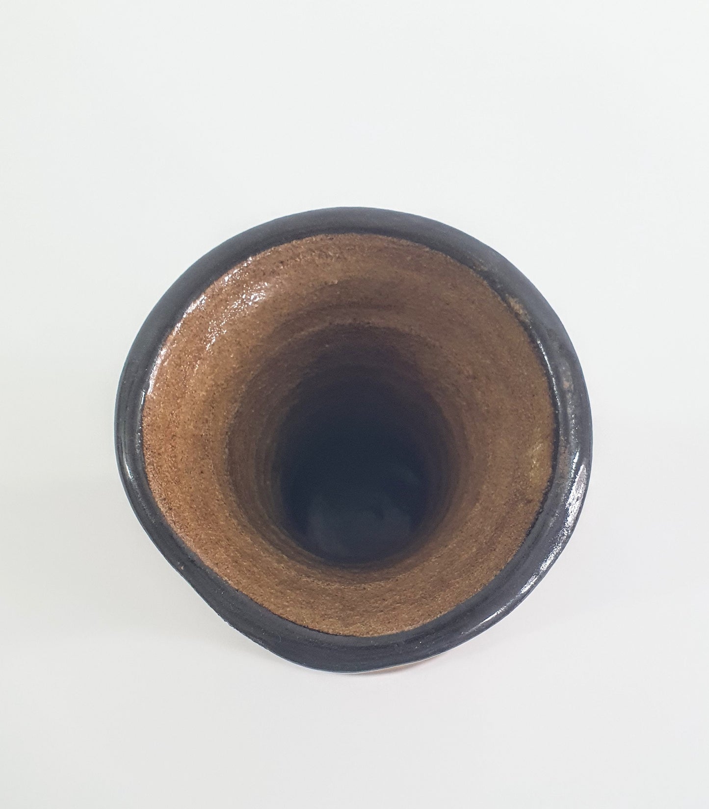 Vintage Jeremy Leach Stoneware Vase: Tenmoku Glaze, Moorlands Pottery