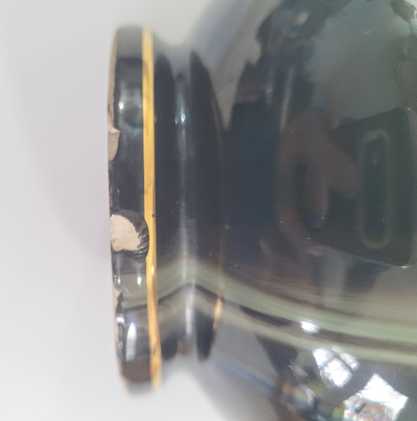 Vintage West Germany Art Pottery. Brown-Green Dripware Jug. c1980's