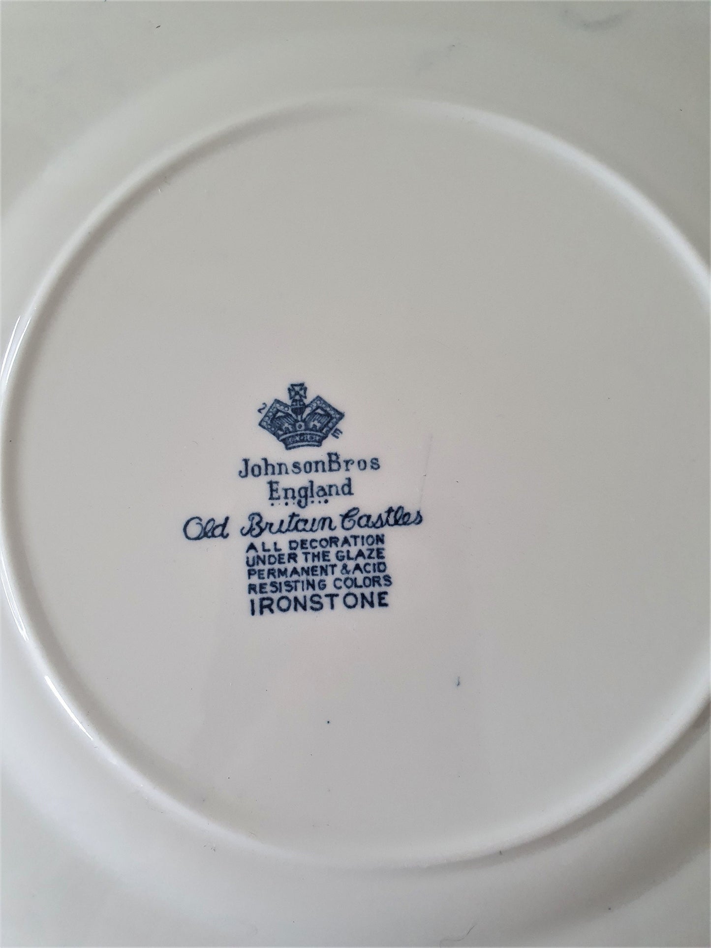 Vintage Johnson Bros Old Britain Castles Plate Set: 1930s Windsor & Blarney Castle