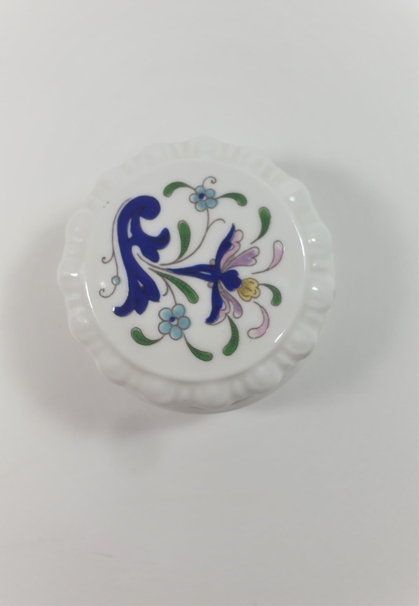 Coalport 'Pageant' Porcelain Pill Box: Floral Trinket Pot, 1970s Collectible