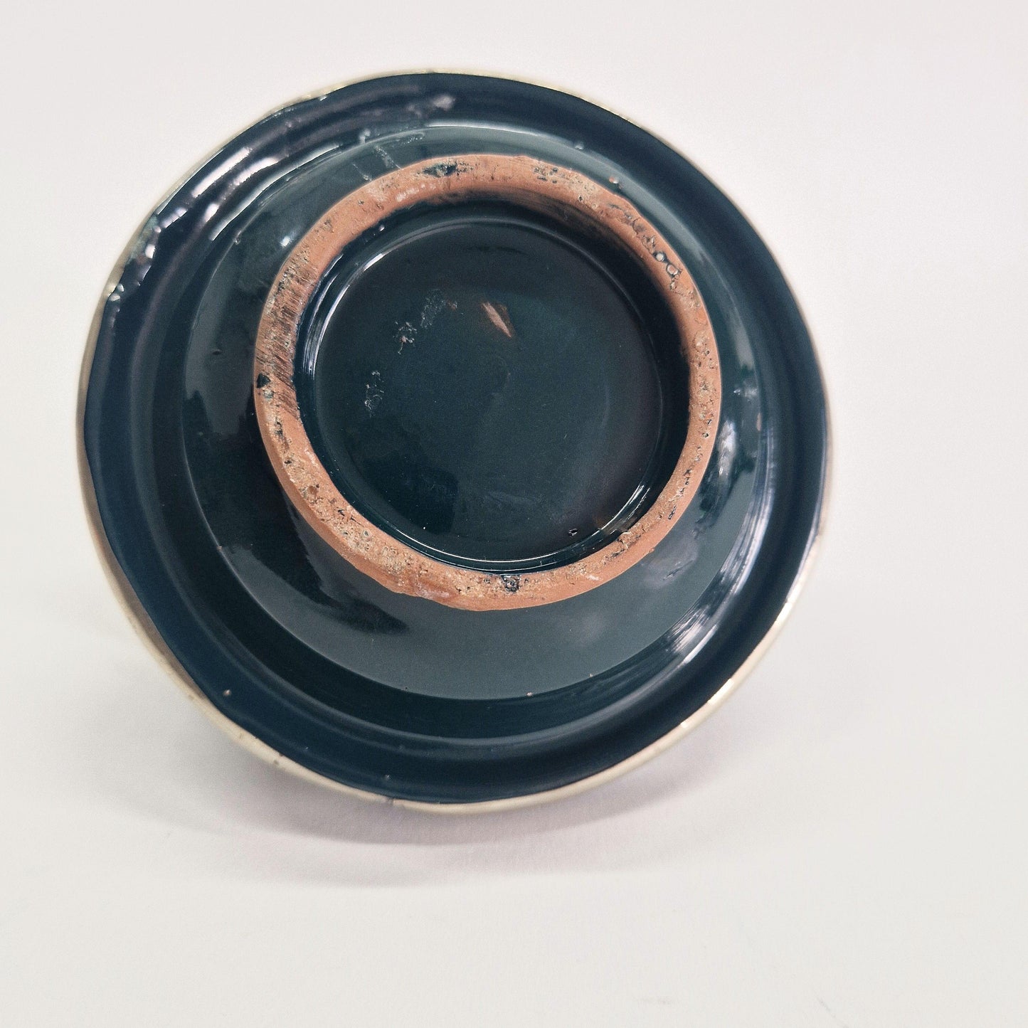 Vintage Forest Green Tagine with metal Embellishment c1980s