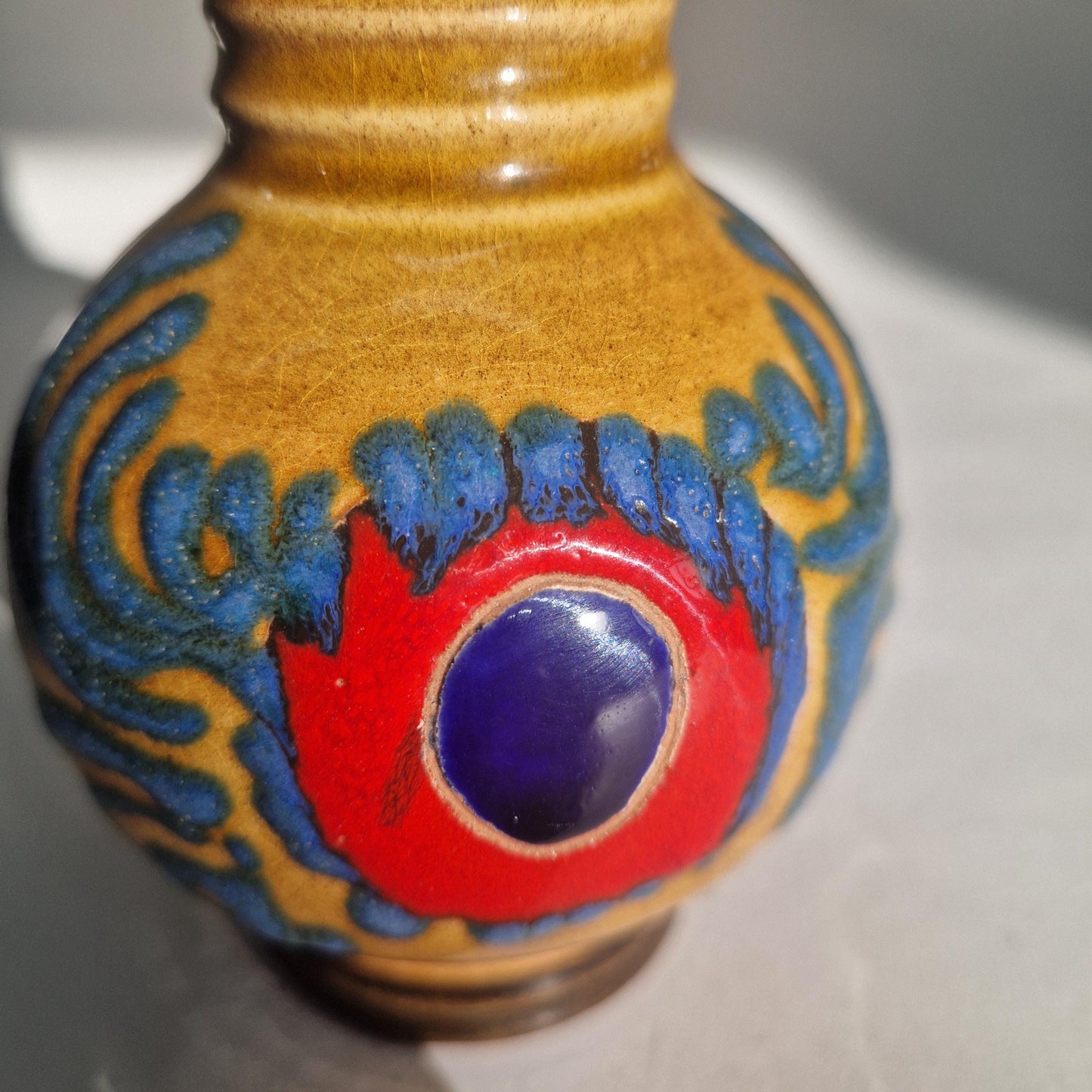 Vintage Marei Keramik Vase with Fat Lava Glaze. Mid Century