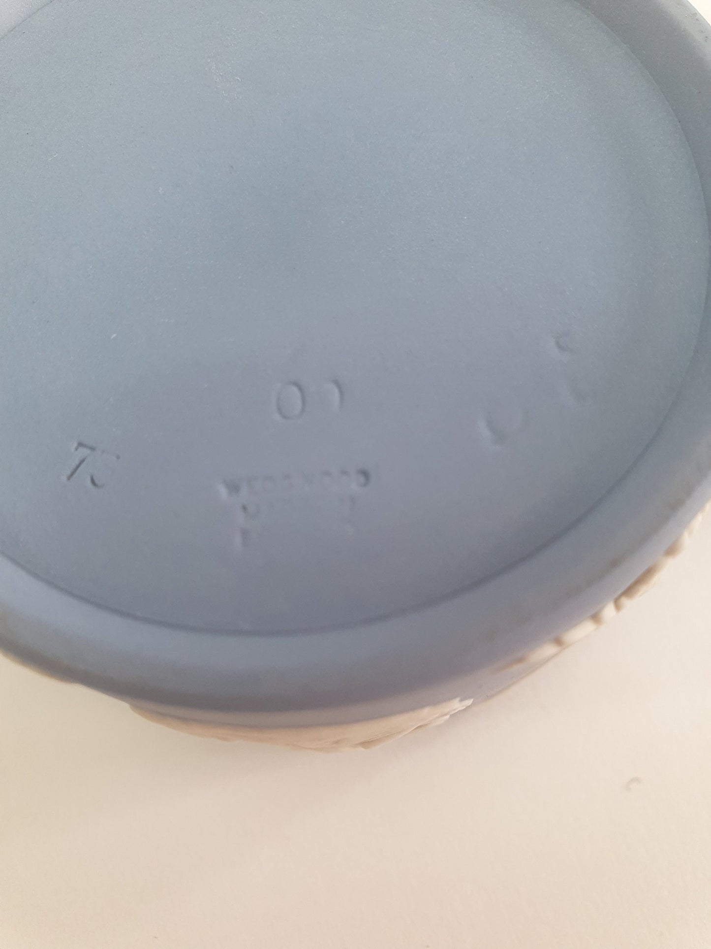 Vintage Wedgwood Blue, Jasperware Trinket Box, Aurora and Chariot.  c1973