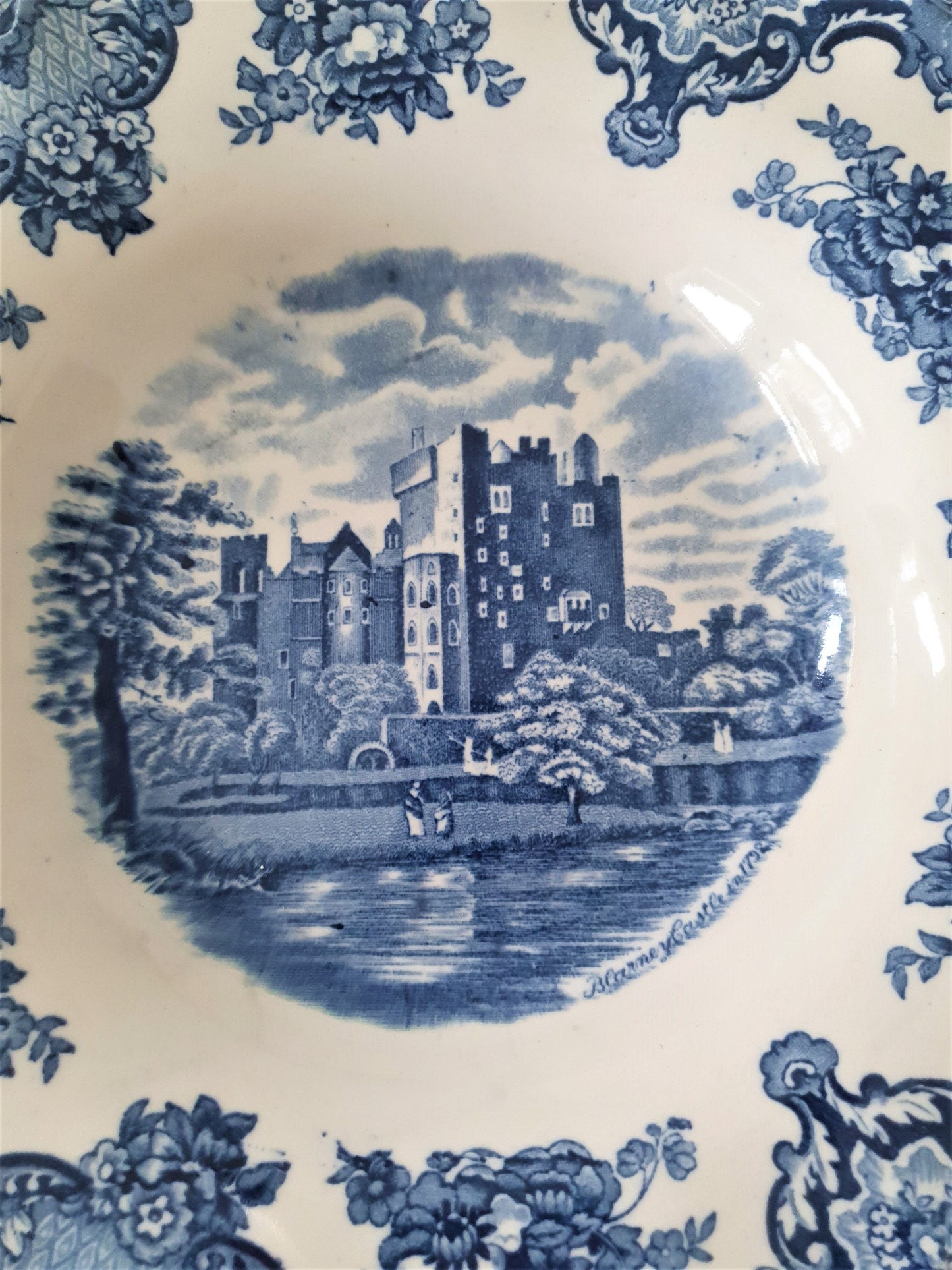 Vintage Johnson Bros Old Britain Castles Plate Set: 1930s Windsor & Blarney Castle