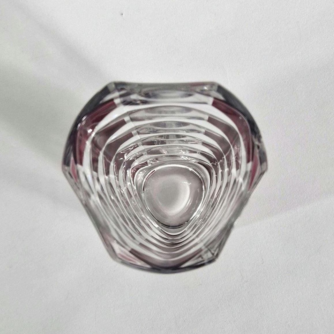 Mid Century Red and Clear  Art Glass Vase. JG Durand, France. c1960s