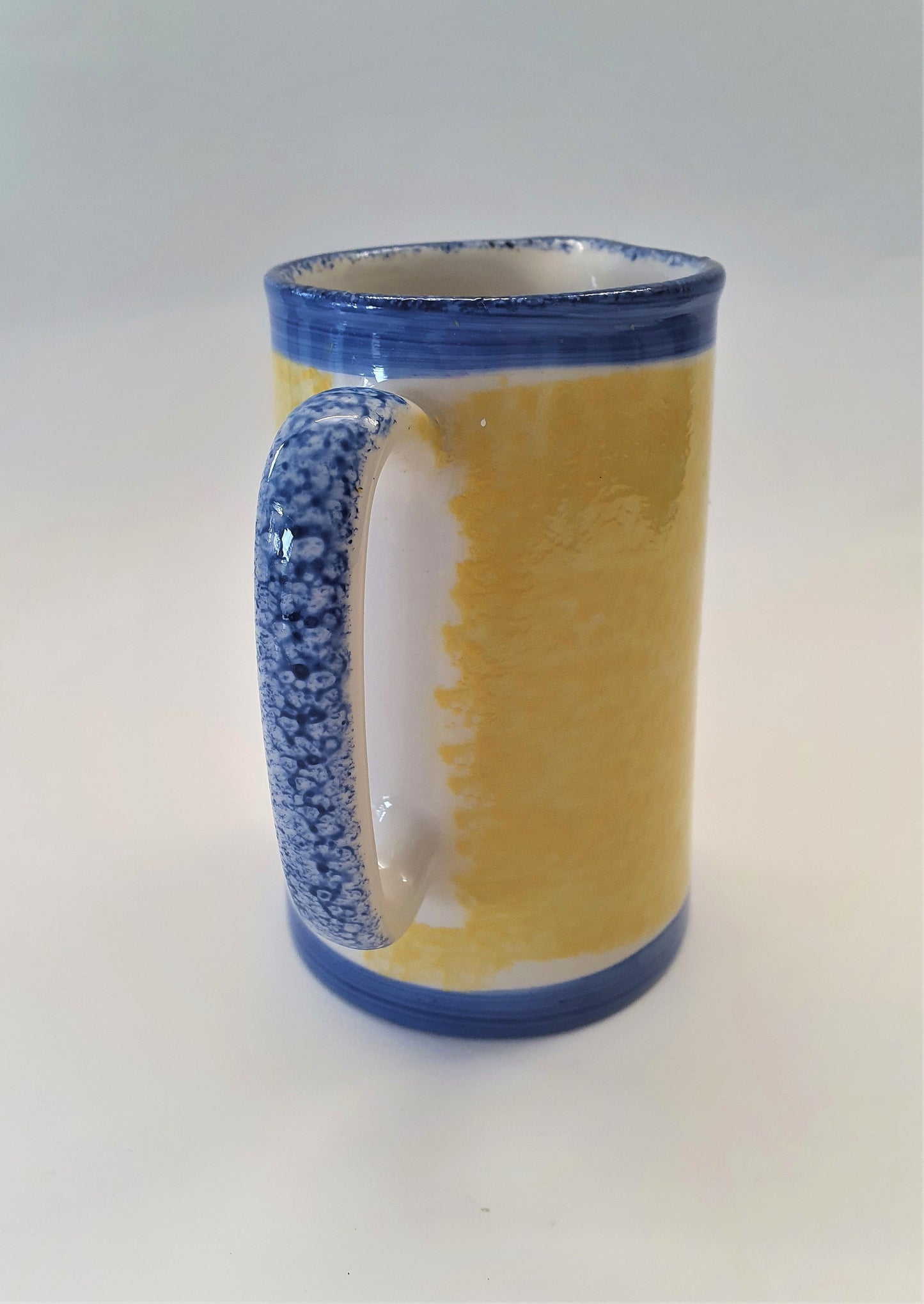 Vintage Cockerel Jug: Yellow & Blue Country Kitchen Pitcher, Made in England