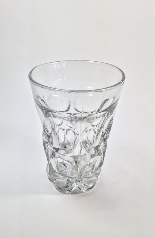 Victorian Vase, Thick Glass with Cut Designs. Thomas Gammon, Birmingham. 1849