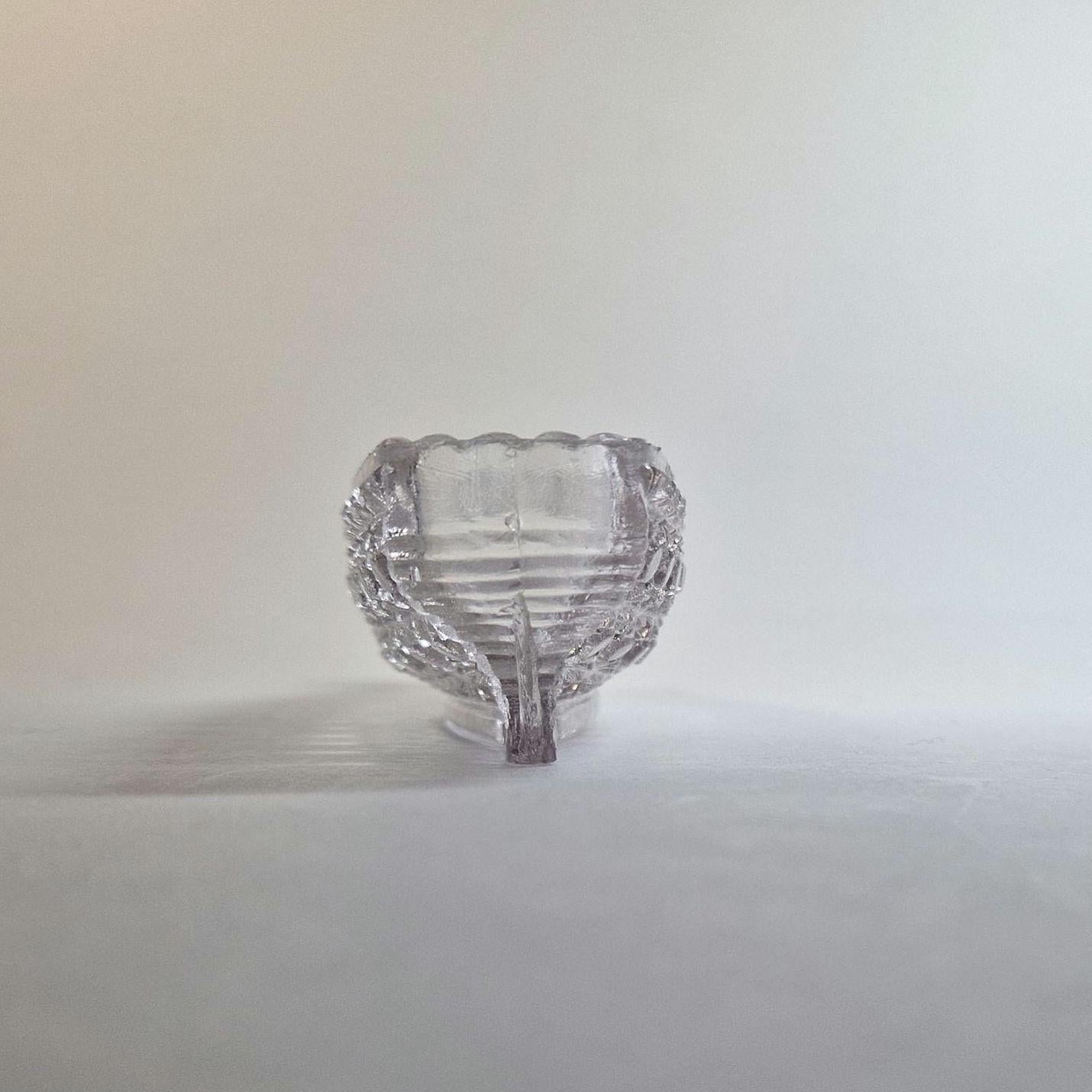 Vintage Art Nouveau Glass Celery Boats: Daisy & Dot Design, Set of 3