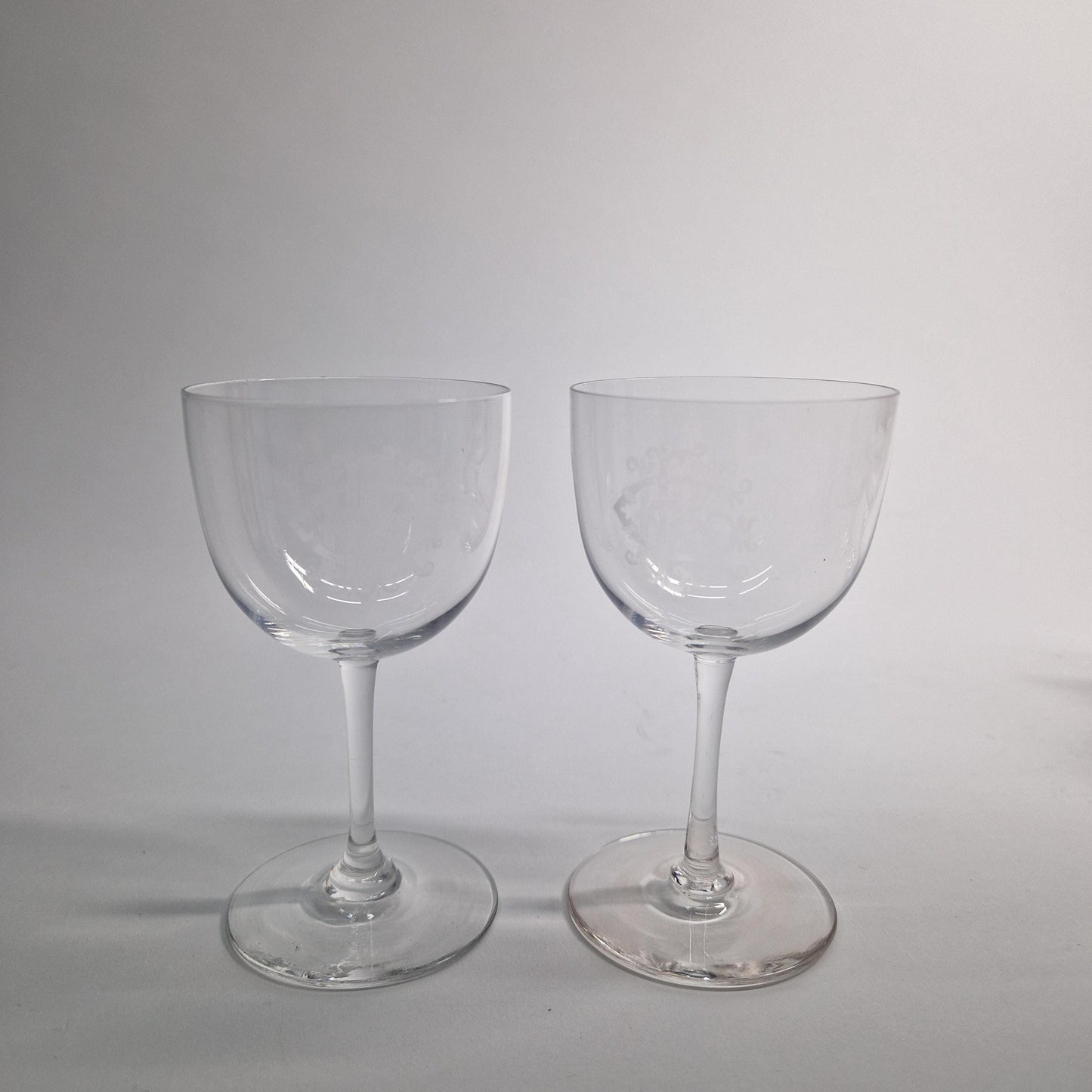 5 Sets of 2 each Assorted Drinking Glasses,  20th Century.