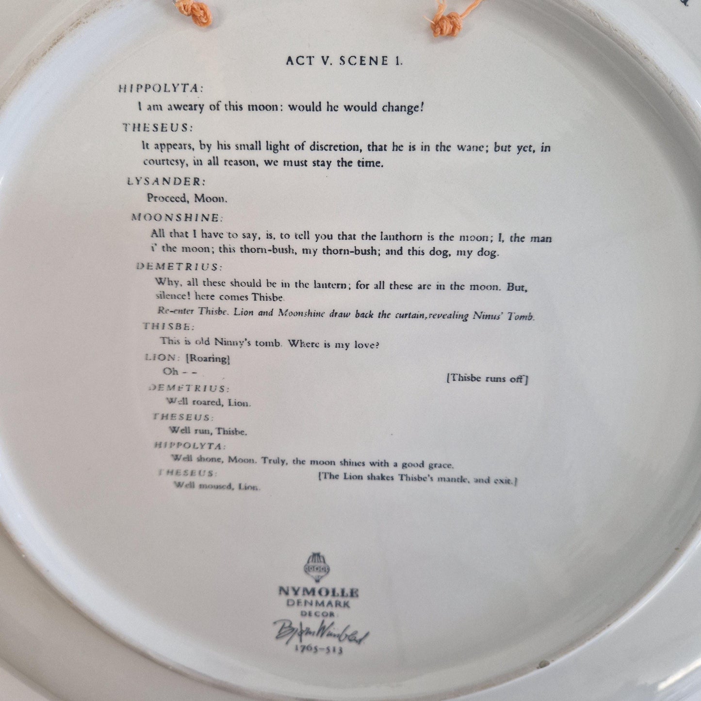 Vintage Bjørn Wiinblad 'Midsummer Night's Dream' Wall Platter, Nymölle Denmark