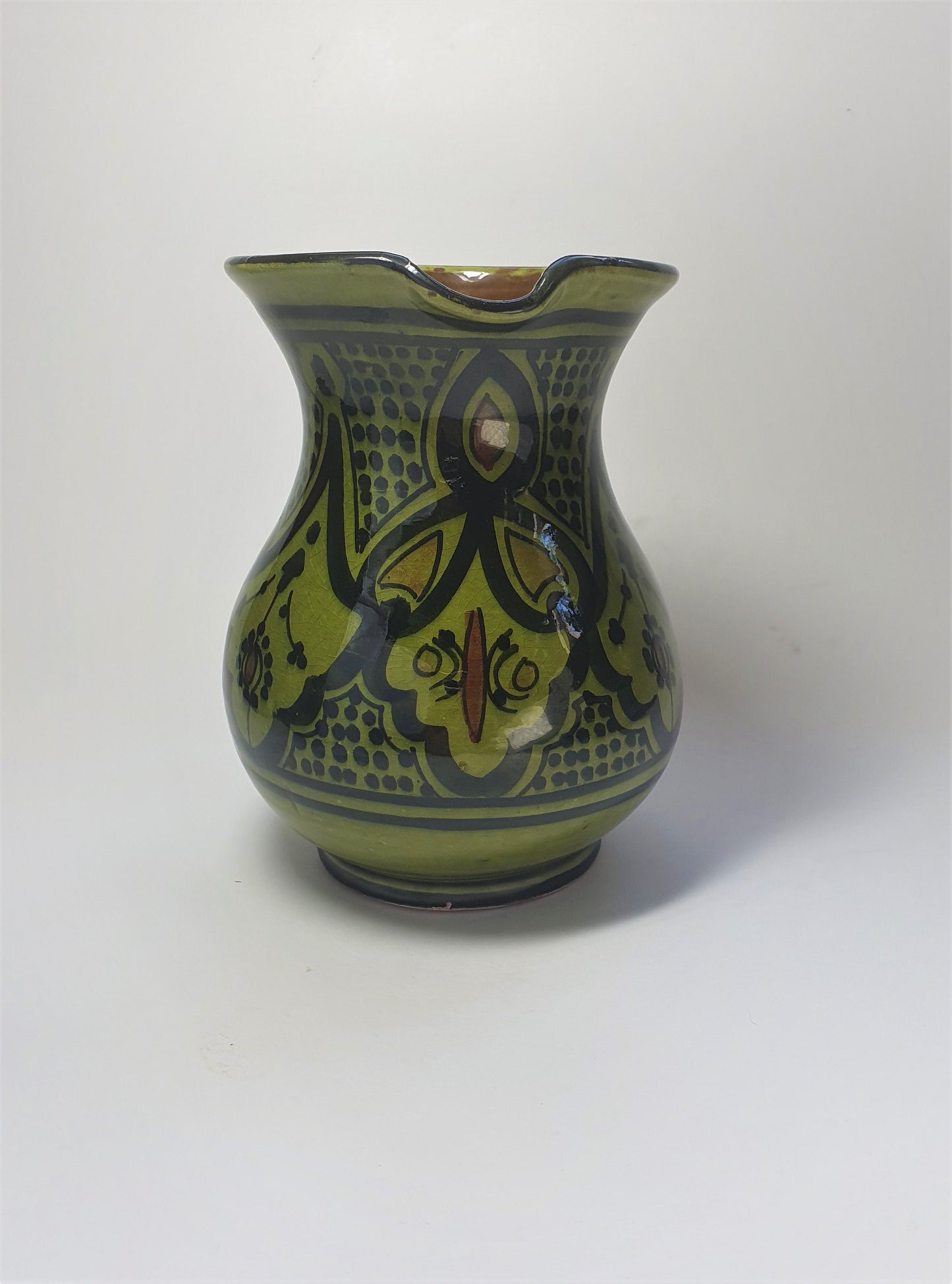 Moroccan Safi Jug, Handmade, Decorative Artwork