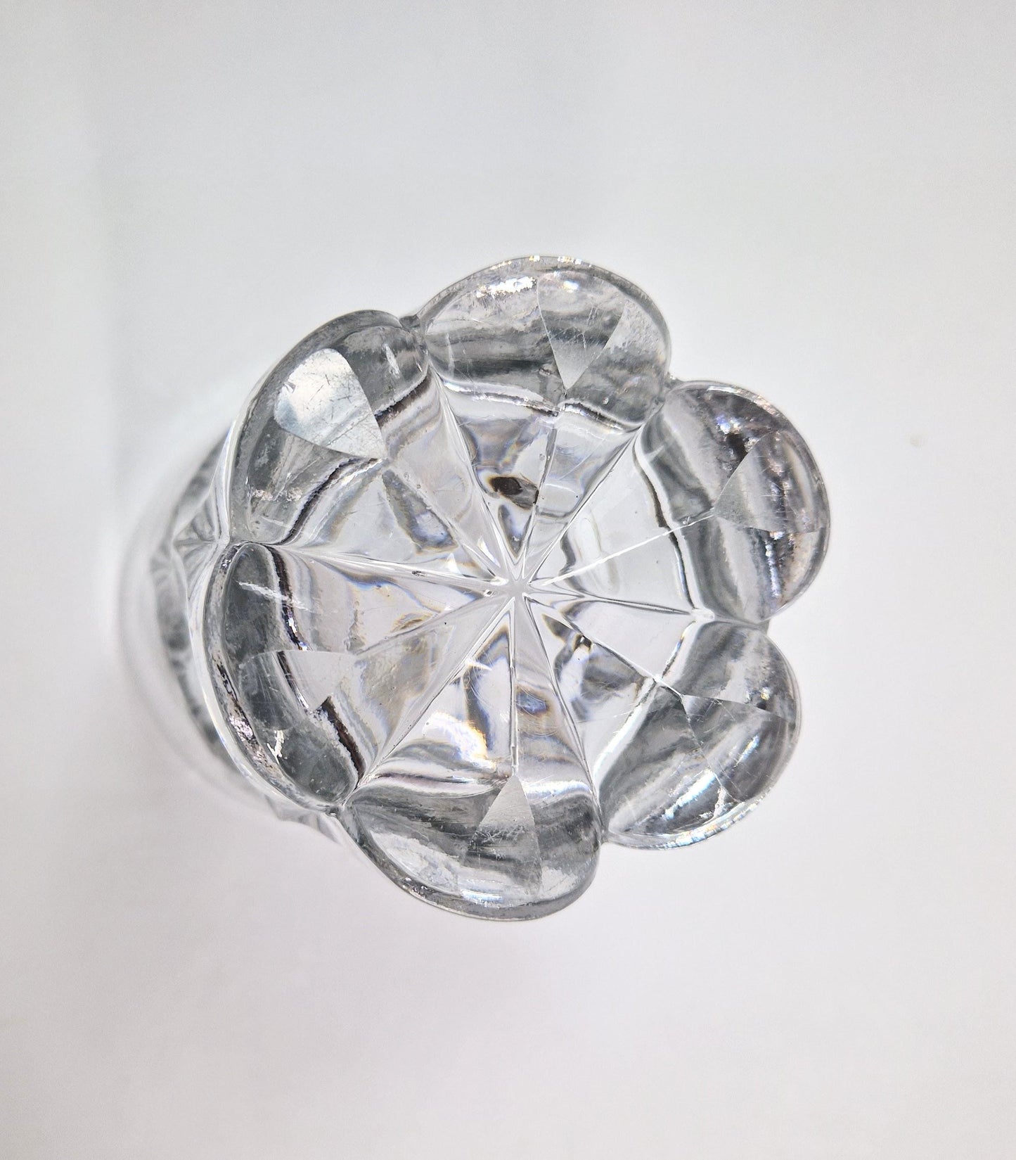 Victorian Vase, Thick Glass with Cut Designs. Thomas Gammon, Birmingham. 1849
