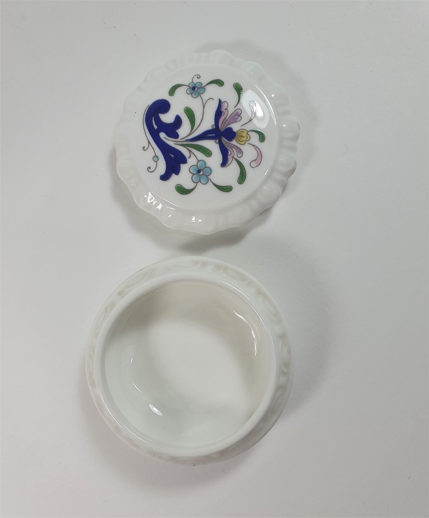 Coalport 'Pageant' Porcelain Pill Box: Floral Trinket Pot, 1970s Collectible