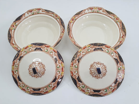 Vintage Myott  'Corona' 2 Tureens, 6 Side Plates, 5 Starter Plates. 1930s