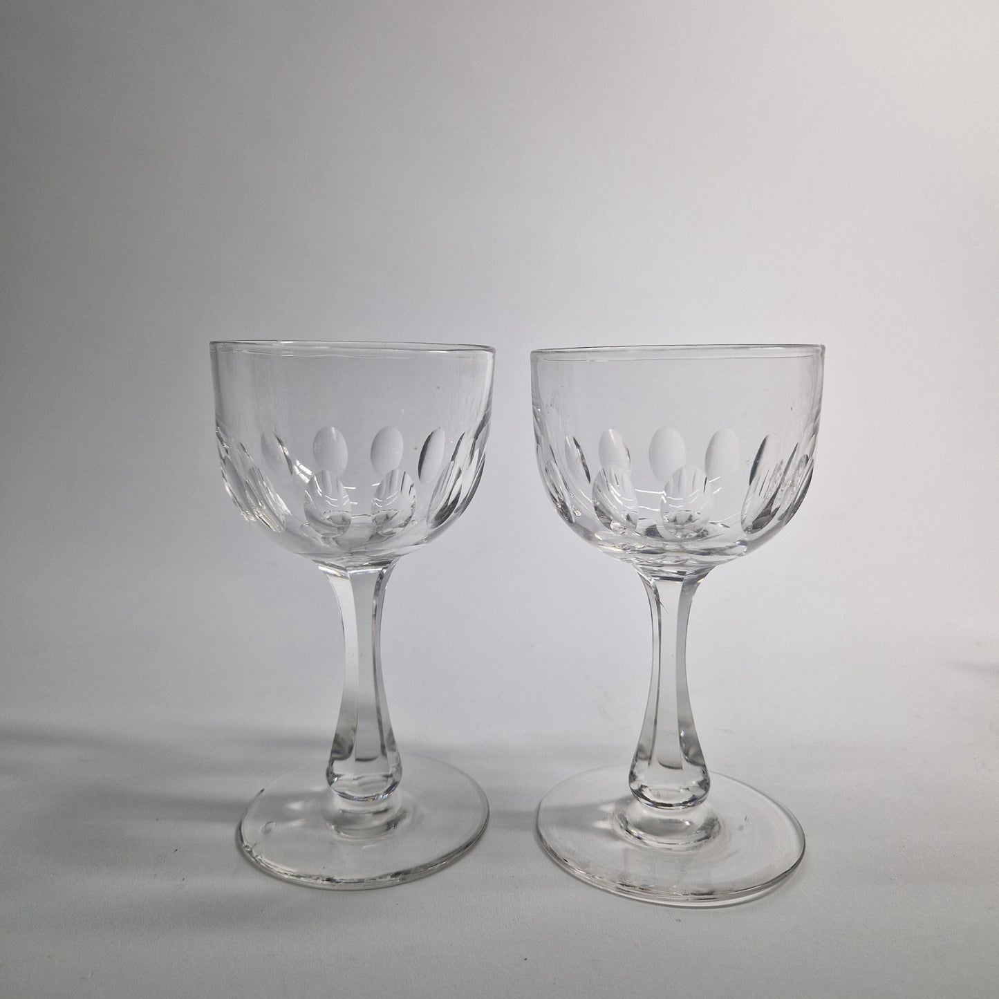 5 Sets of 2 each Assorted Drinking Glasses,  20th Century.