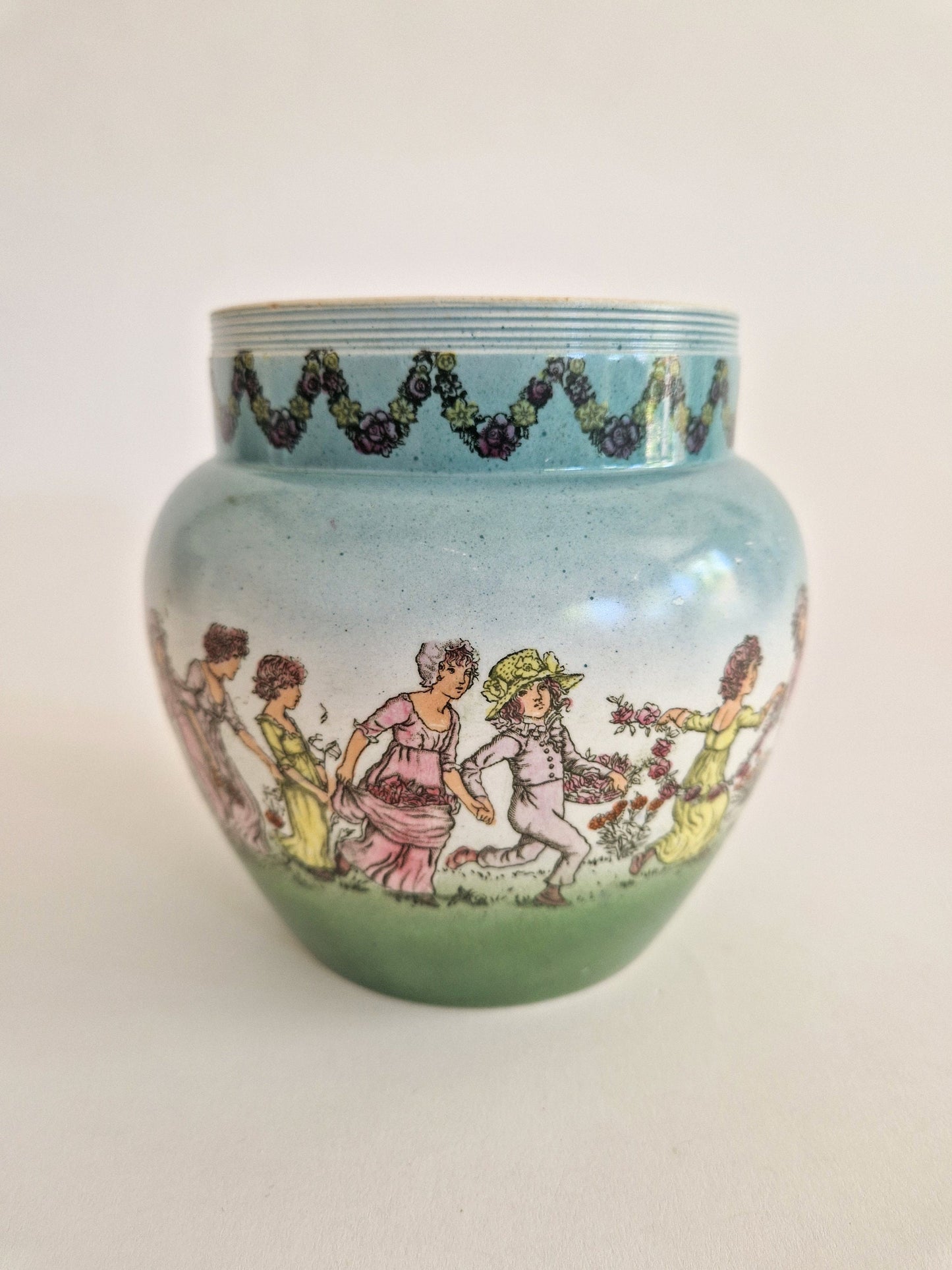1930s Style Posy Bowl Decorated with Dancing Girls.