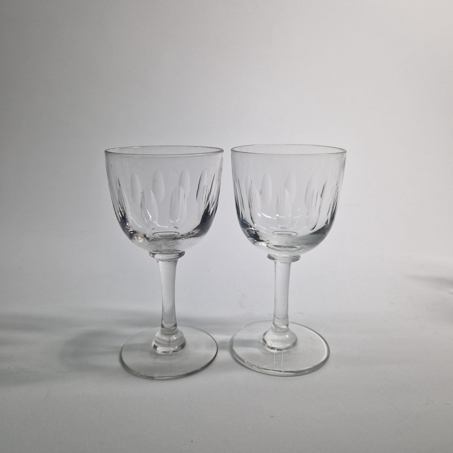 5 Sets of 2 each Assorted Drinking Glasses,  20th Century.