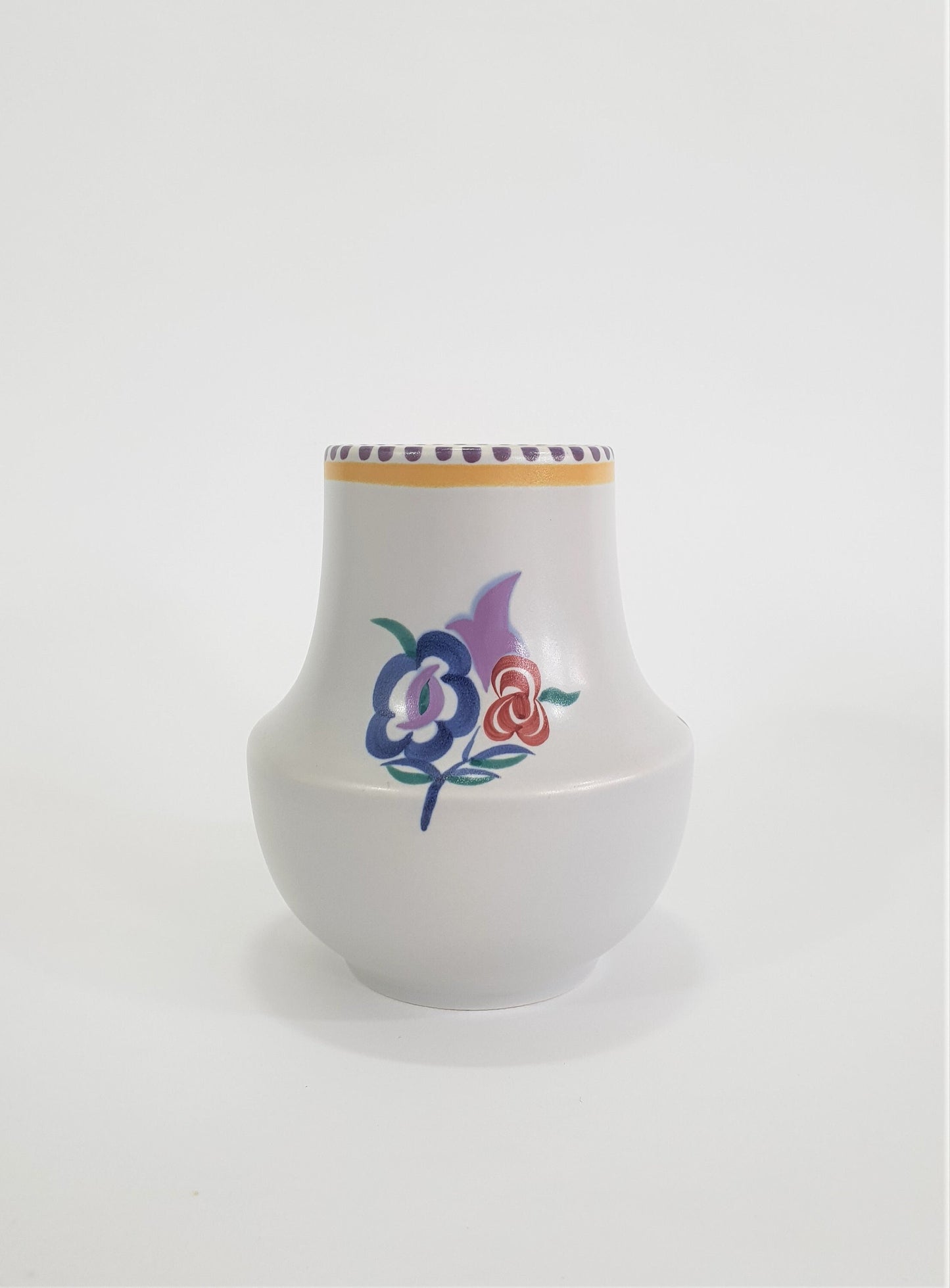 Vintage Poole Pottery Vase, Hand-painted, 1960's
