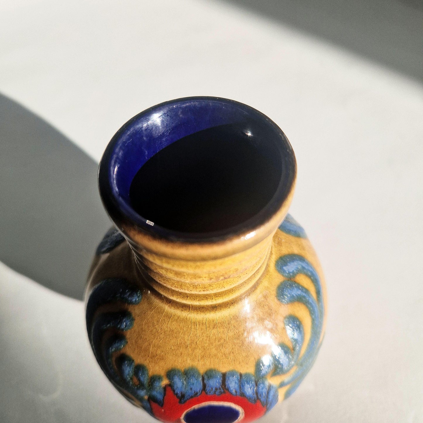 Vintage Marei Keramik Vase with Fat Lava Glaze. Mid Century