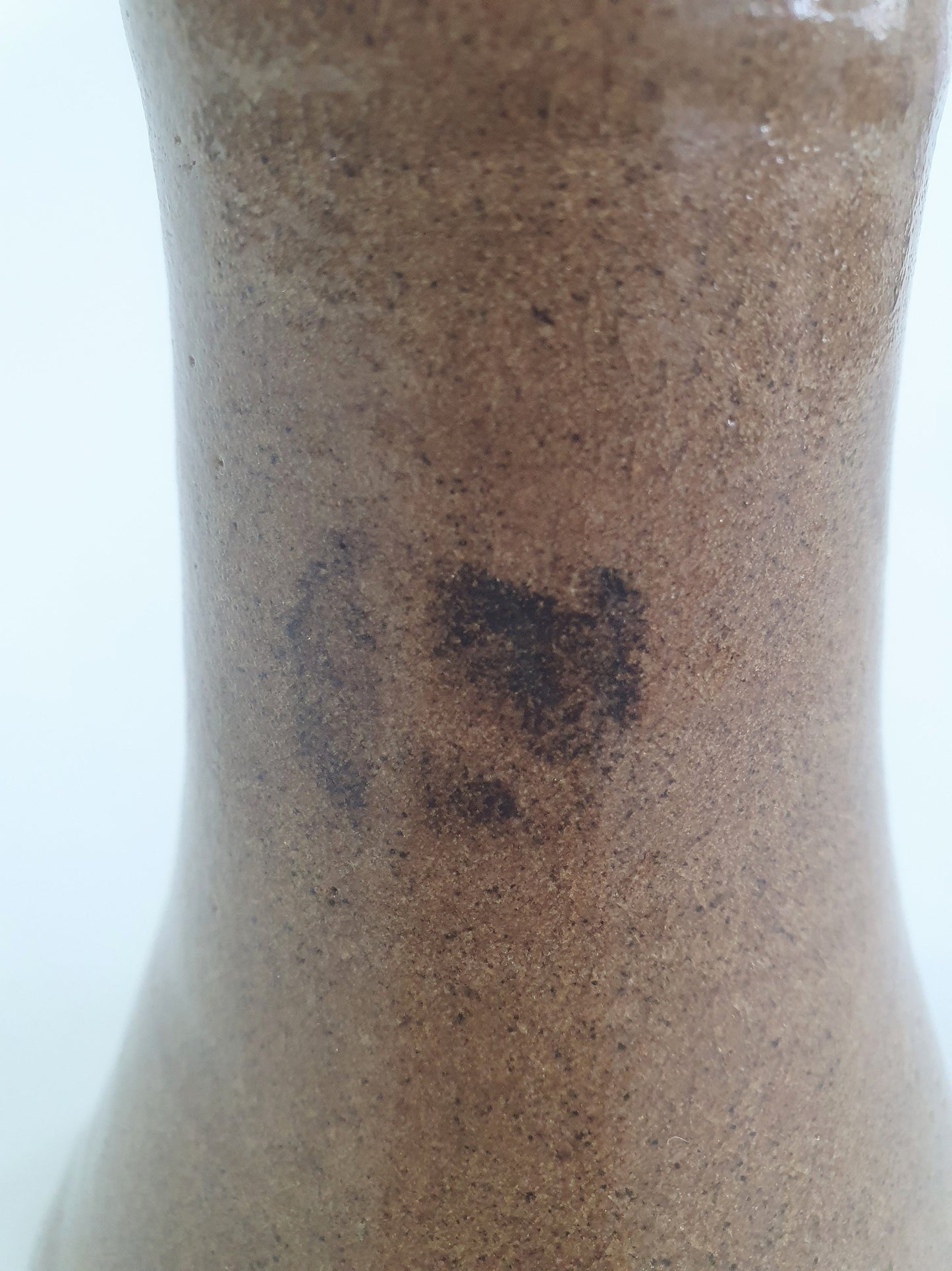 Vintage Jeremy Leach Stoneware Vase: Tenmoku Glaze, Moorlands Pottery