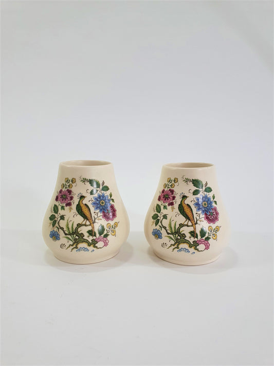 Vintage Purbeck Pottery Bird of Paradise Vases, 1970s Pair