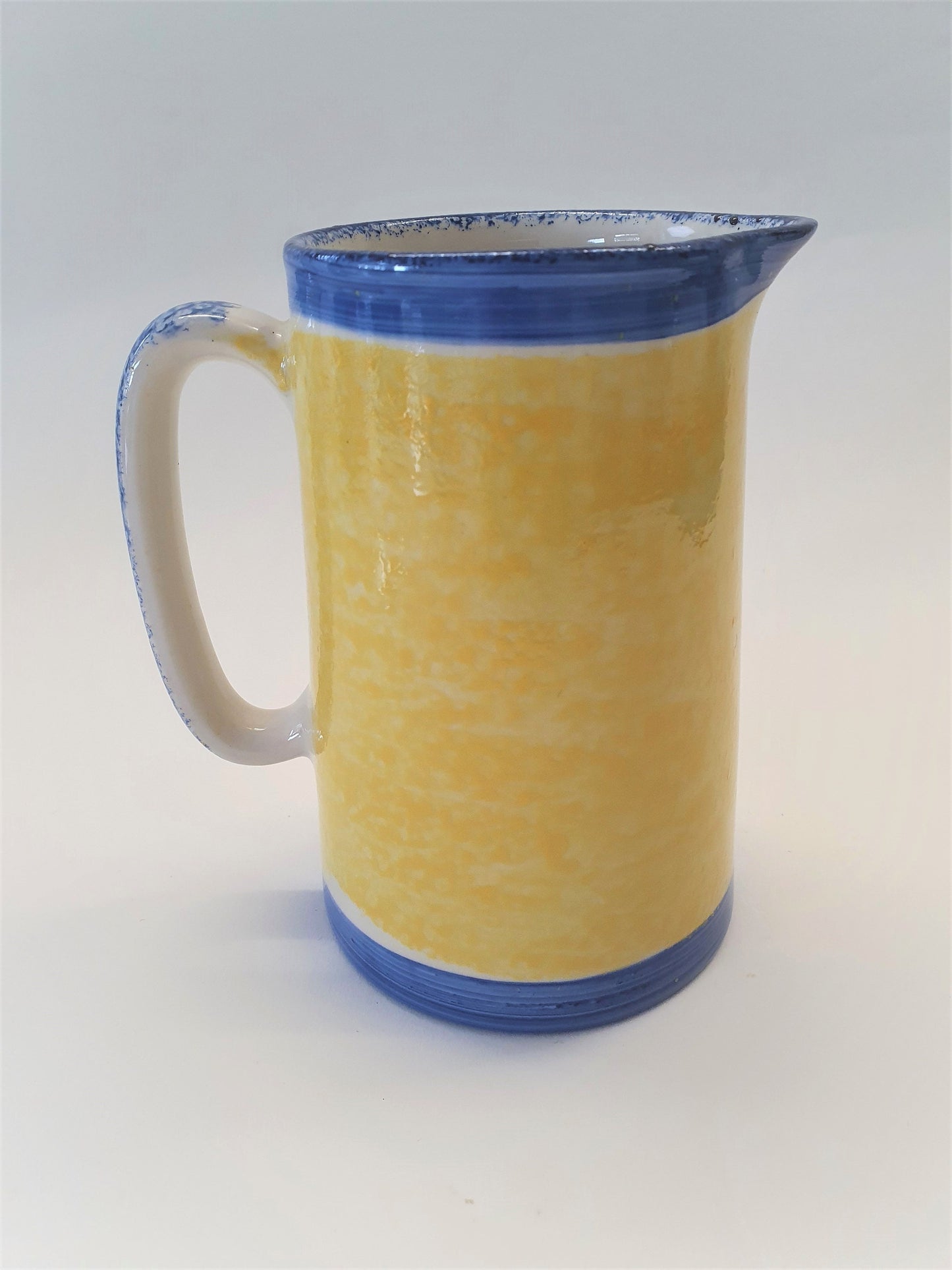 Vintage Cockerel Jug: Yellow & Blue Country Kitchen Pitcher, Made in England