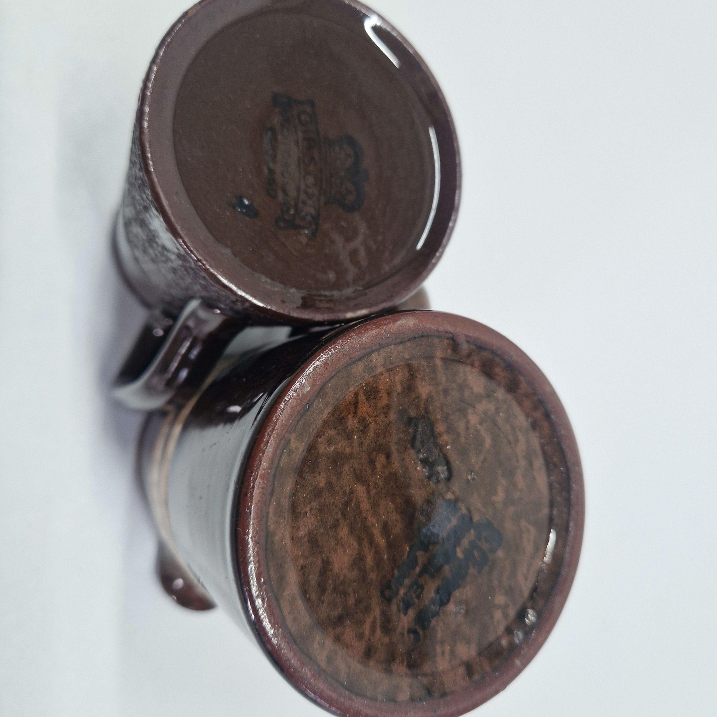 2 Vintage Brown Milk Jugs,  Gibson's and  Ellgreave, Both Produced in the 1950s