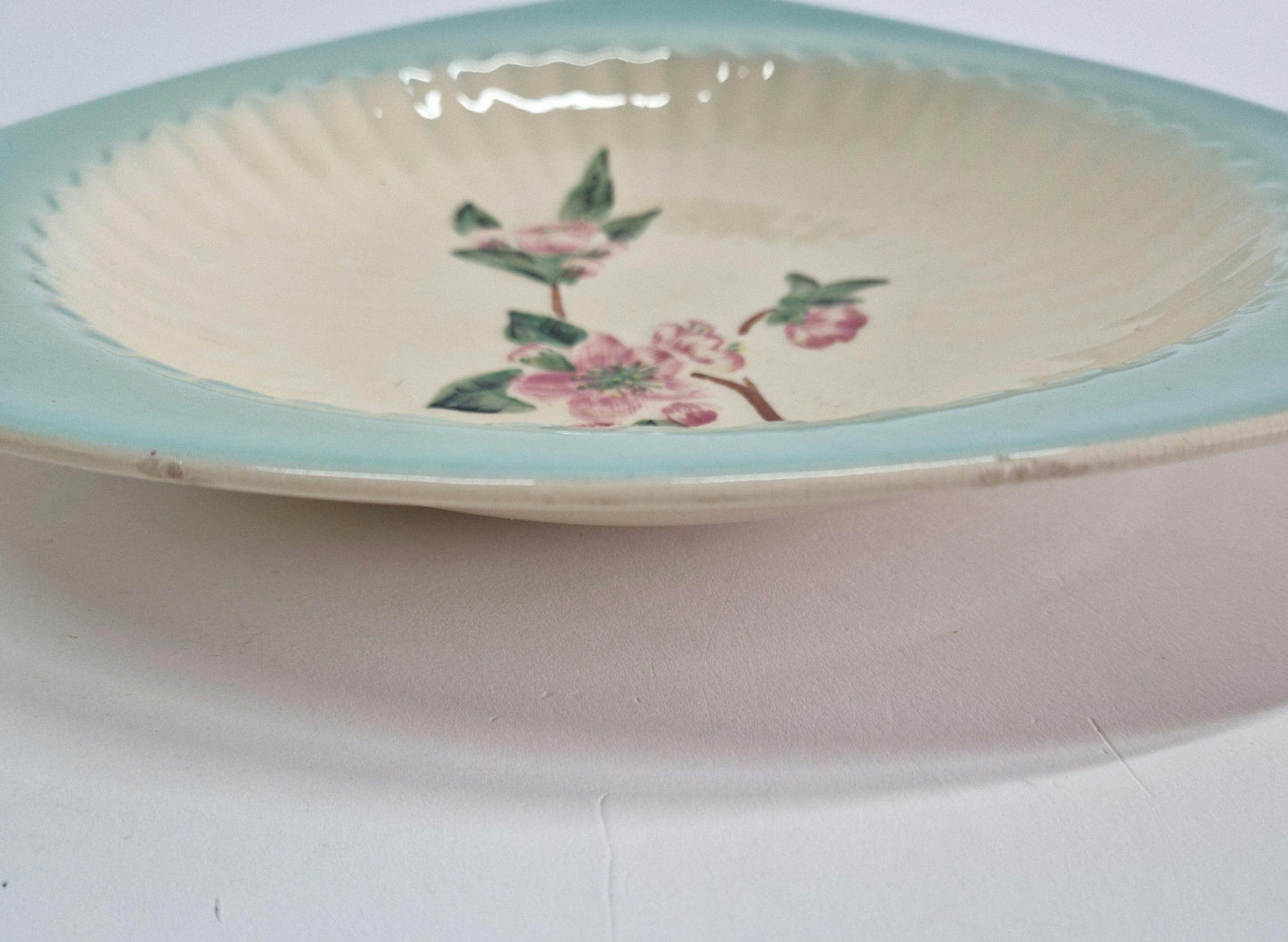 Vintage Shorter & Son, Floral Triangular Plate/shallow dish. c1940-50s