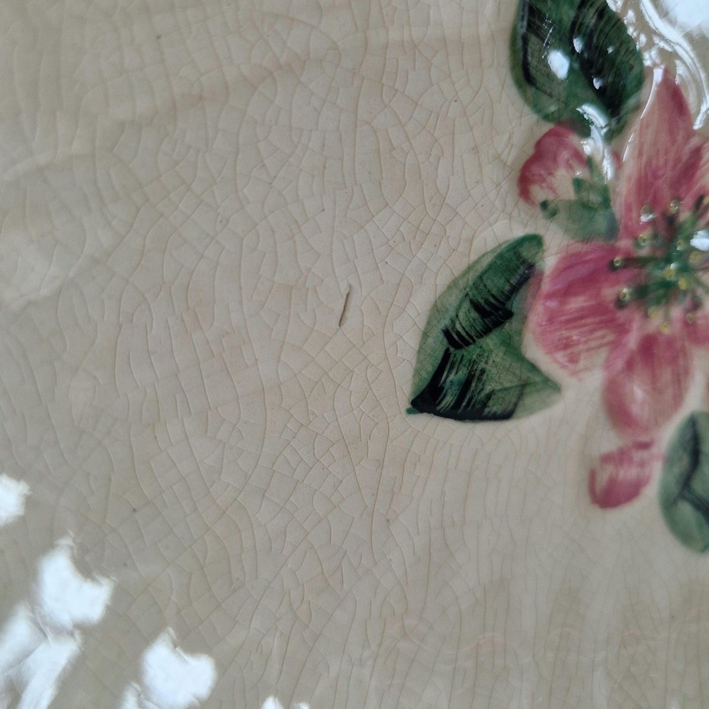 Vintage Shorter & Son, Floral Triangular Plate/shallow dish. c1940-50s