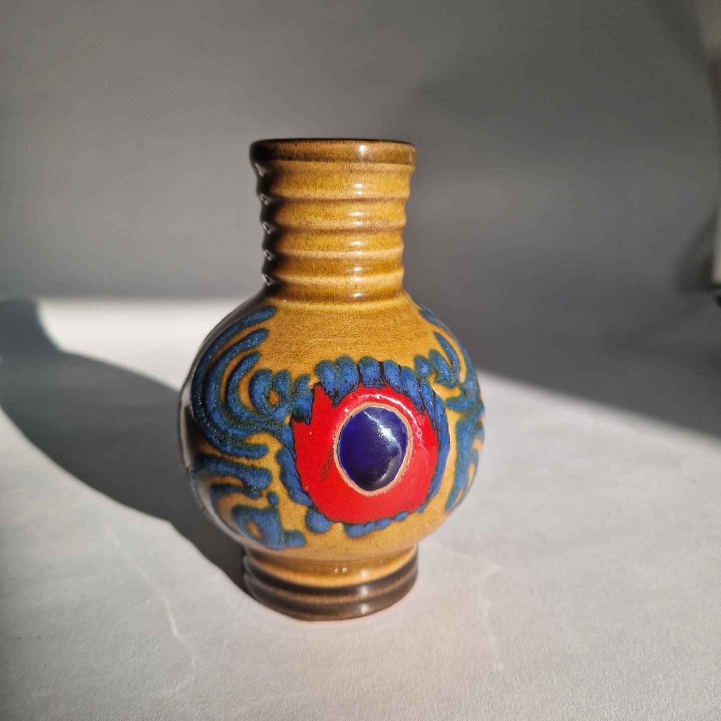 Vintage Marei Keramik Vase with Fat Lava Glaze. Mid Century