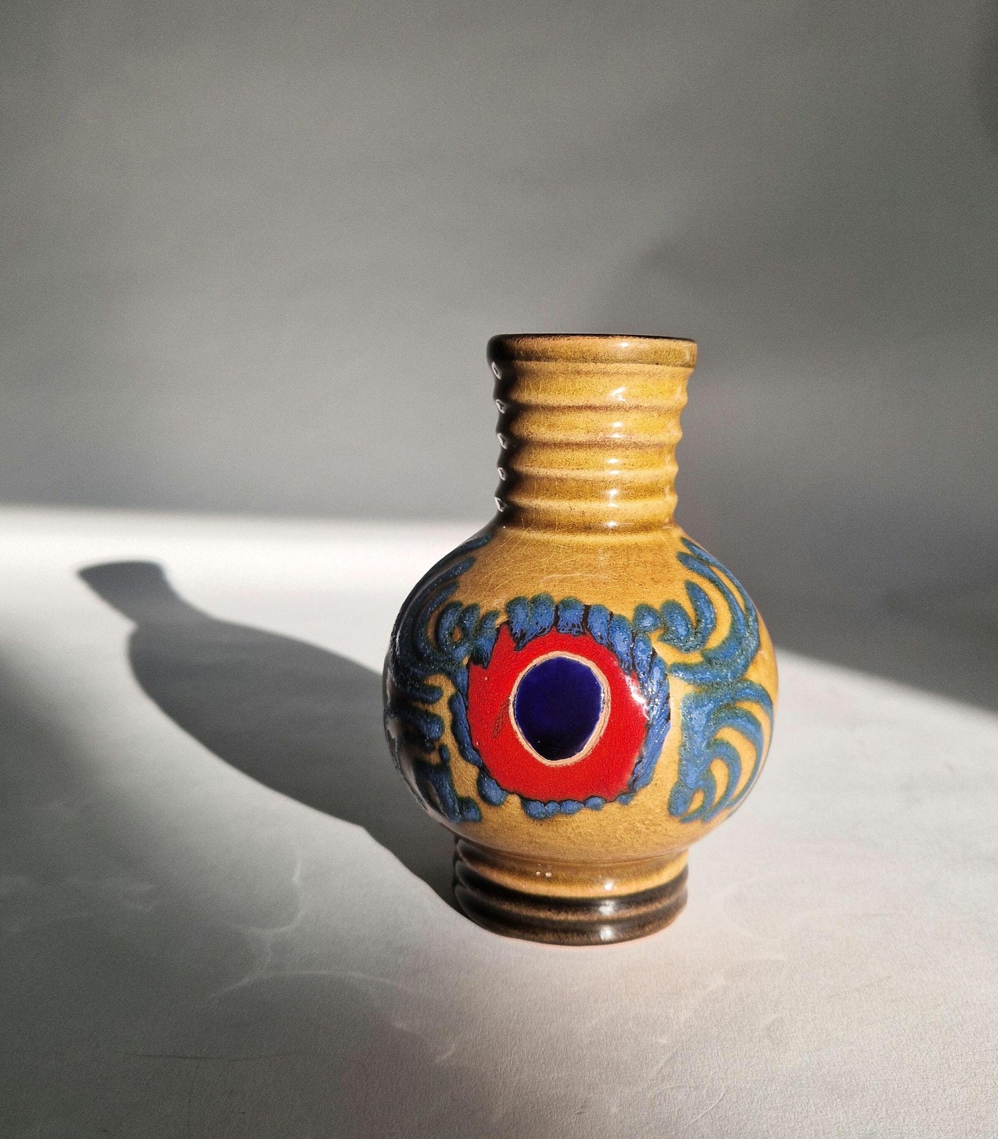 Vintage Marei Keramik Vase with Fat Lava Glaze. Mid Century