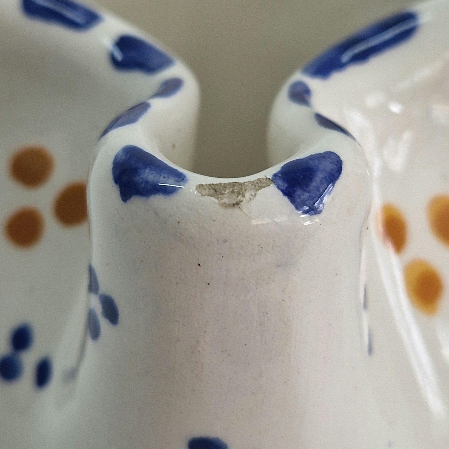 Vintage Benjamin Catalan Milk Jug with Pinched Spout, Hand-painted Flowers and Patterns. c1970s