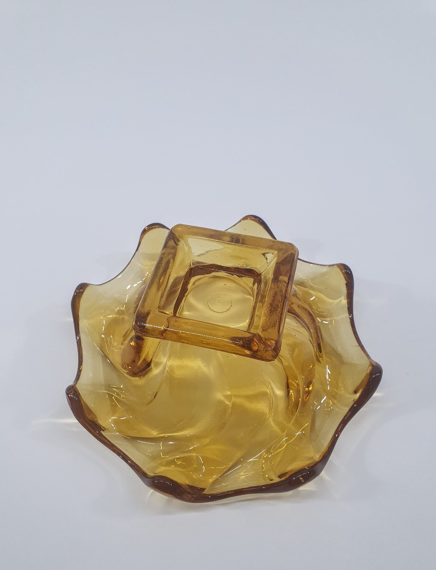 Smoky Amber, Art Deco, Bagley Equinox Glass Posy Vase - 1930s