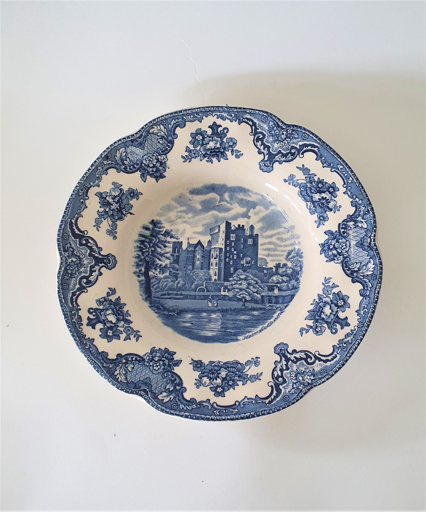 Vintage Johnson Bros Old Britain Castles Plate Set: 1930s Windsor & Blarney Castle