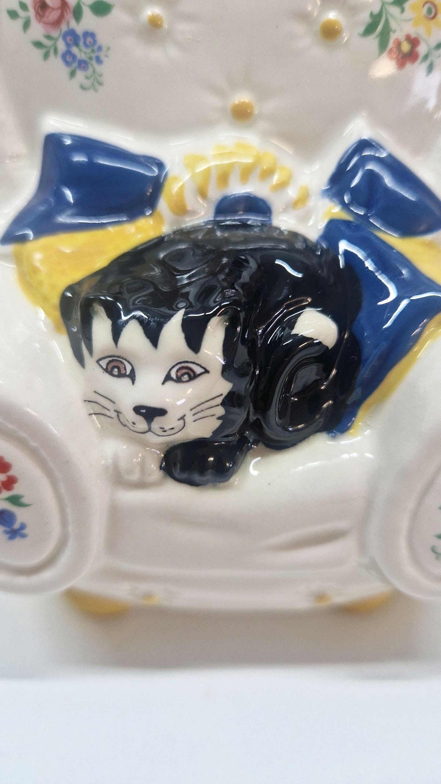 Collectible Wade Whimsical Teapot, Feline Collection. "Cat Nap"  c1980s