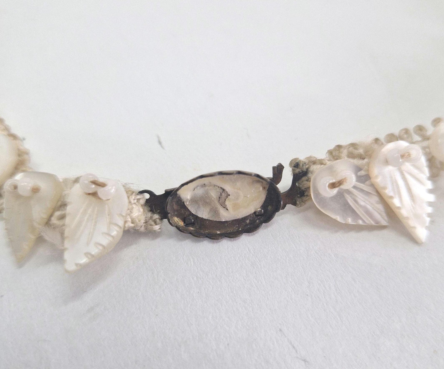 Vintage Jewelry Bundle: Art Deco Ring, Mother of Pearl Choker, Brooches