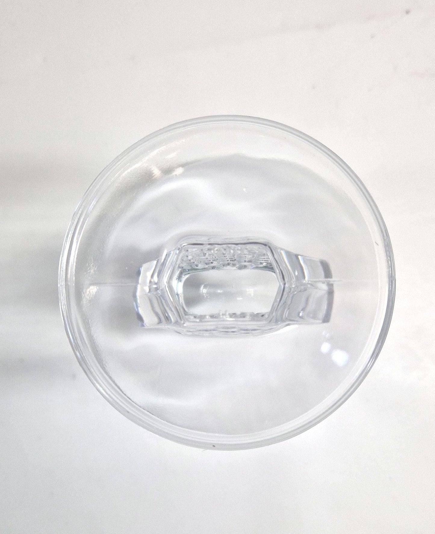Vintage Cristal d’Arques-Durand Gaufrette Champagne Glass with Geometric Stem. c 2000s