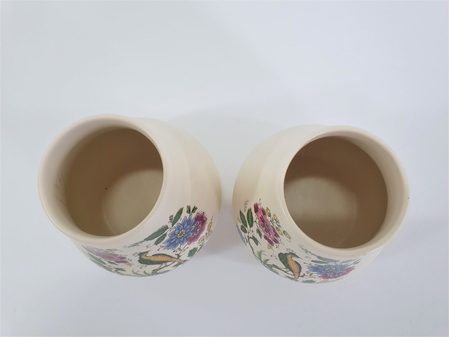 Vintage Purbeck Pottery Bird of Paradise Vases, 1970s Pair
