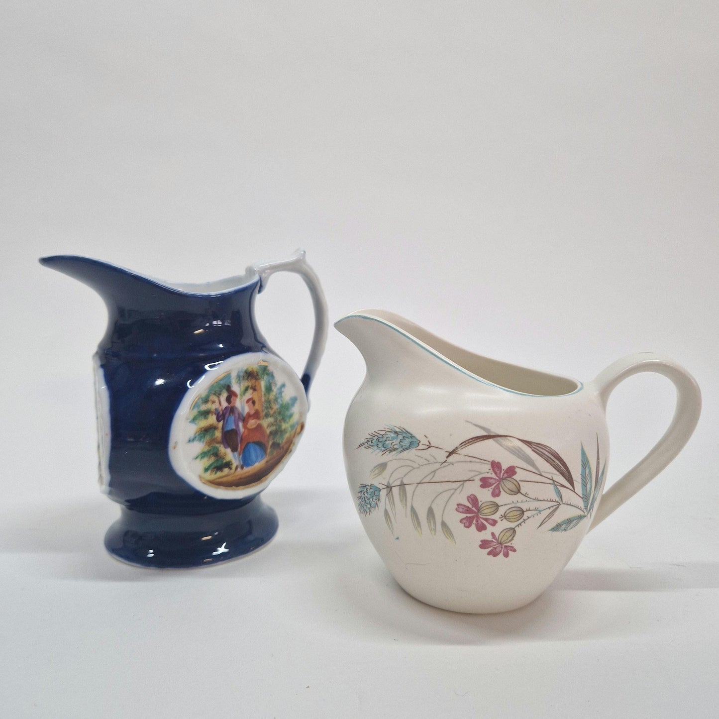 Motley Crew of 6 Creamers and 1 Portmeiron Soup Bowl. 1900-70s