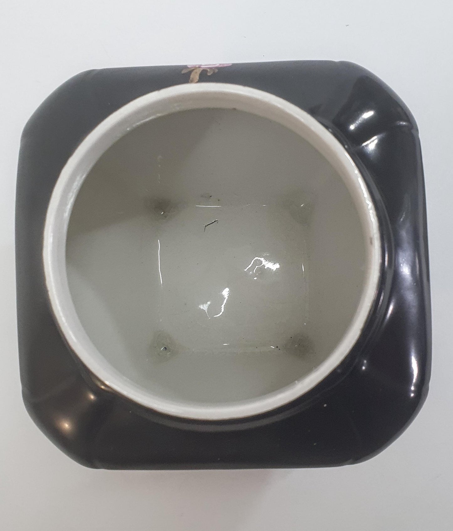 Vintage Art Deco Rose Bowl: Black Soudan JB Posy Bowl, England c1920s