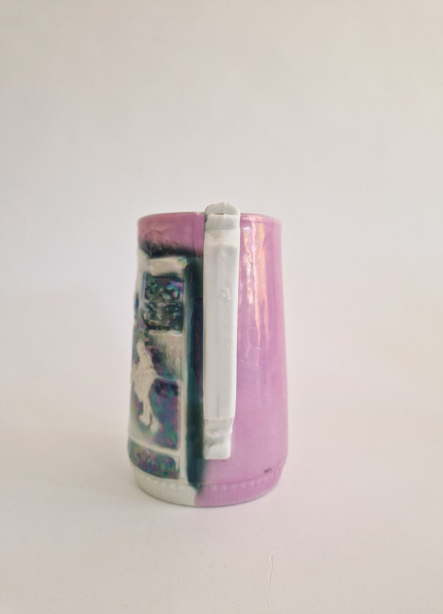 1900s Lustre Ware Jug: Bride & Pageboy Wedding Décor. c1900