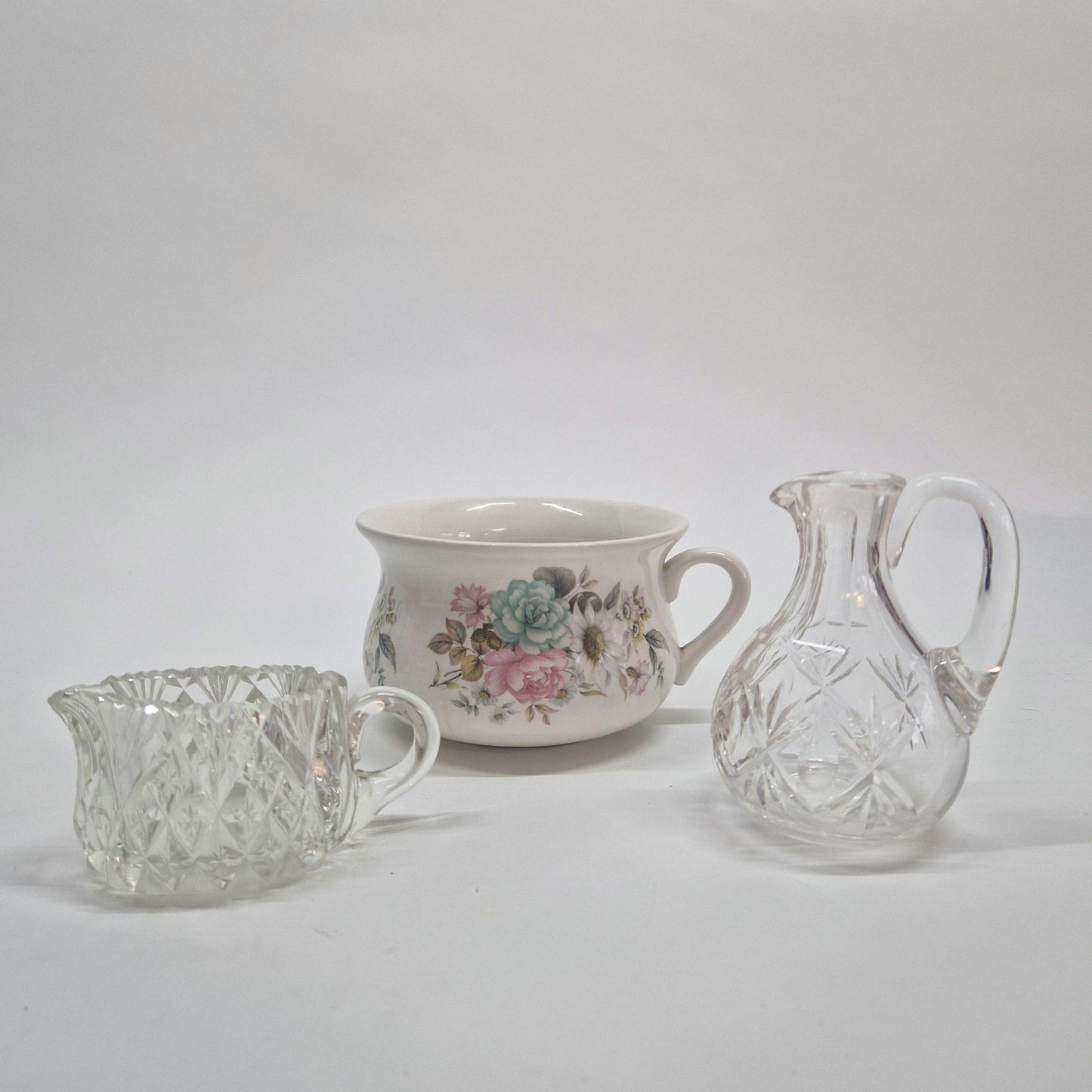 Motley Crew of 6 Creamers and 1 Portmeiron Soup Bowl. 1900-70s
