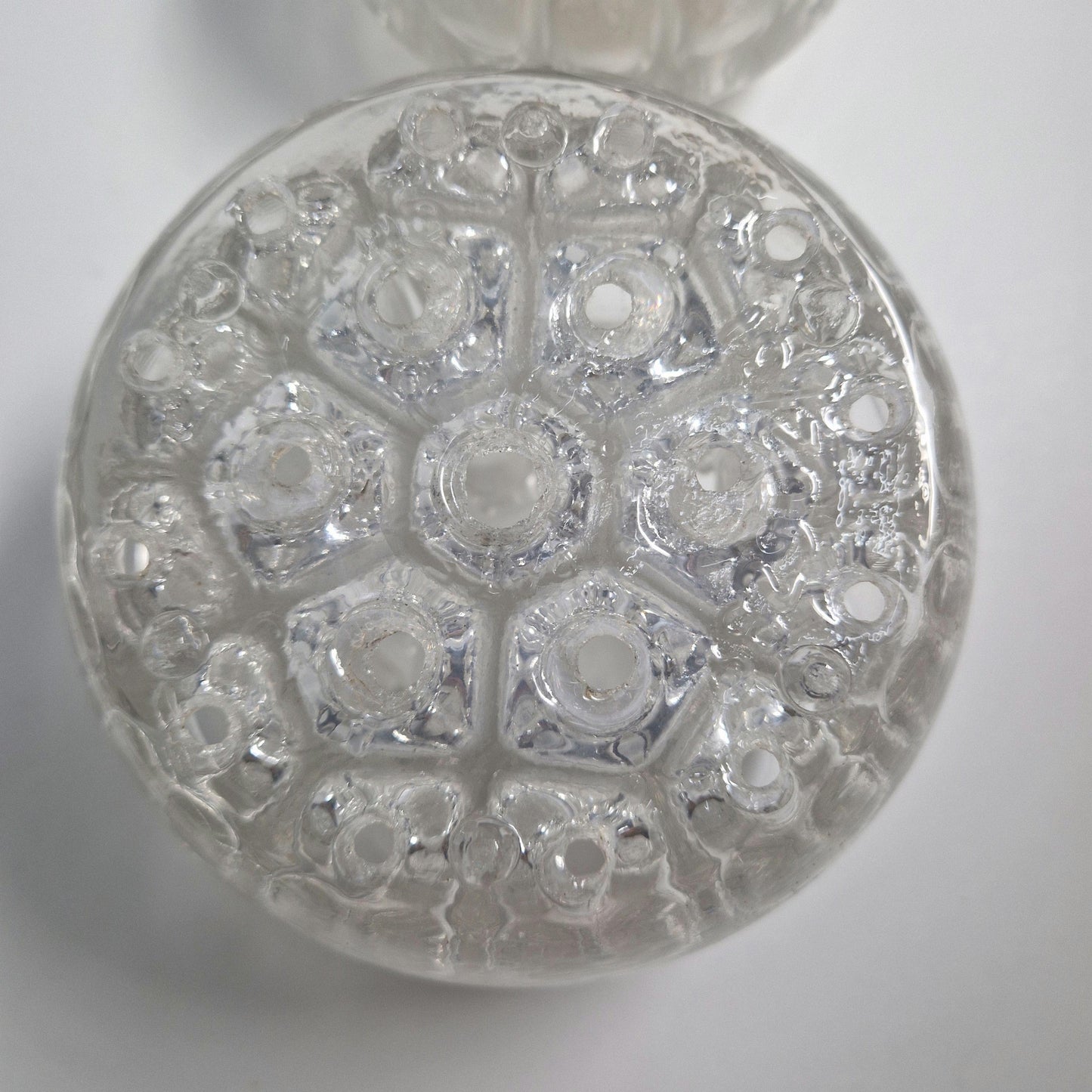 Vintage Clear Glass Florist Frogs. Ideal for Artist Paintbrushes & Pencil Holders