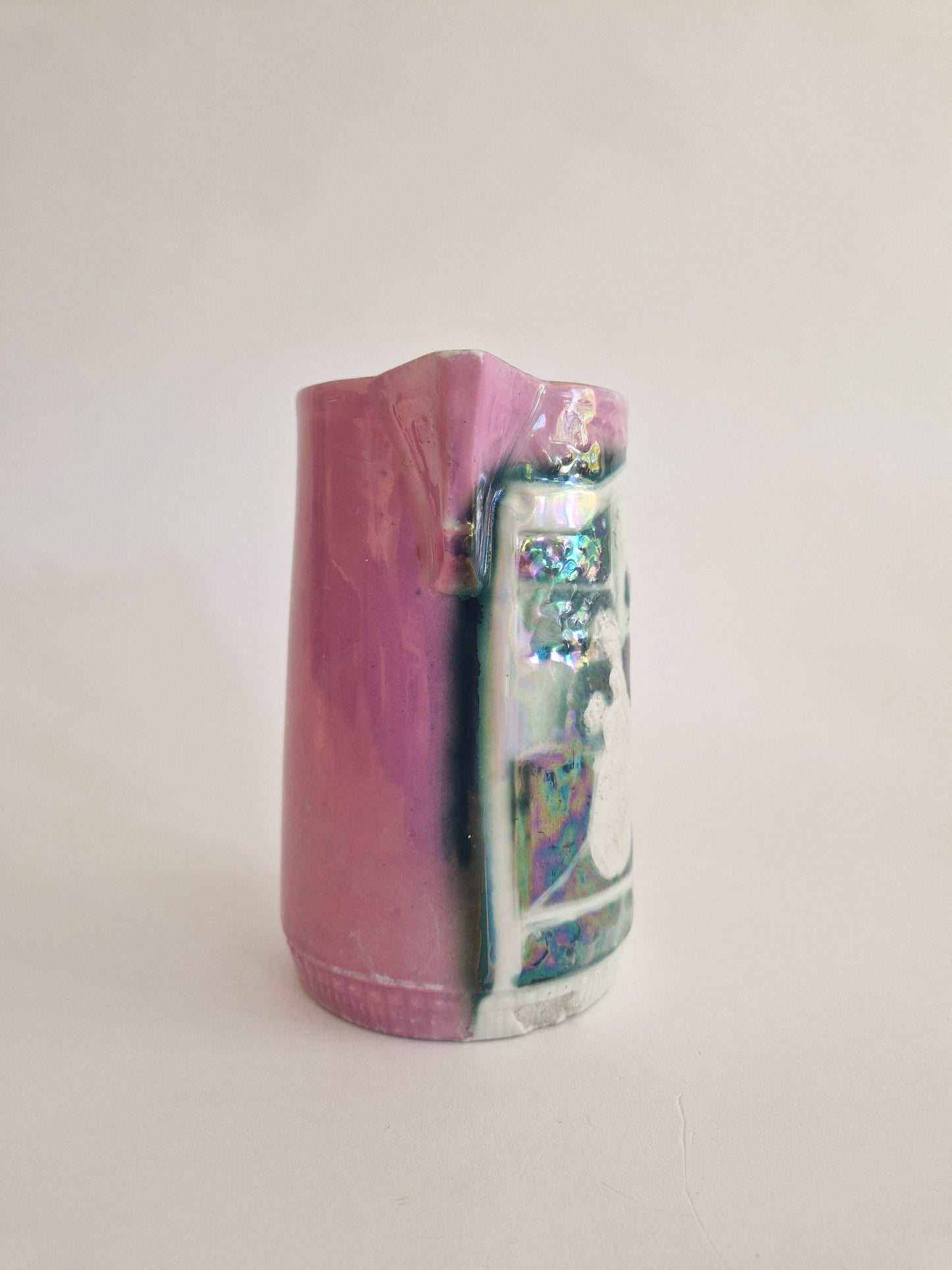 1900s Lustre Ware Jug: Bride & Pageboy Wedding Décor. c1900