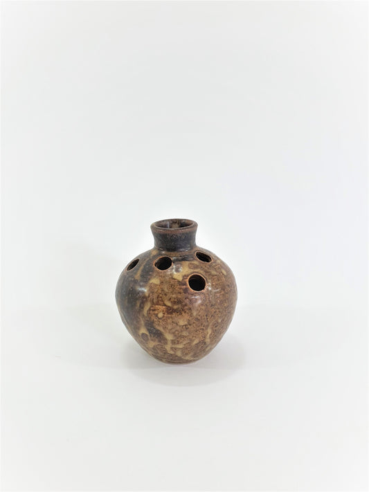Vintage Cornish Anchor Studio Pottery Posy Vase by John Buchanan, St Ives. c1971-75